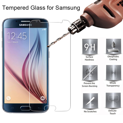 5PCS 9H Hard Phone Screen Protector Tempered Glass for Samsung Galaxy S6 S7 G850 G7102 Protective Film for Samsung S4 S5 Mini S3 ► Photo 1/6