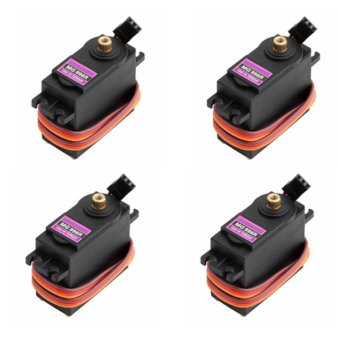 4pcs 13kg 15kg Metal Servos Digital MG995 MG996 MG996R Servo Metal Gear motor for Futaba JR Car RC Helicopter Boat Diy toys ► Photo 1/6