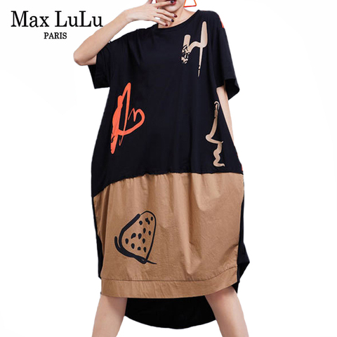 Max LuLu New 2022 Summer Fashion Ladies Elegant Printed Dresses Women Casual Patchwork Dress Female Short Sleeve Cotton Vestidos ► Photo 1/1