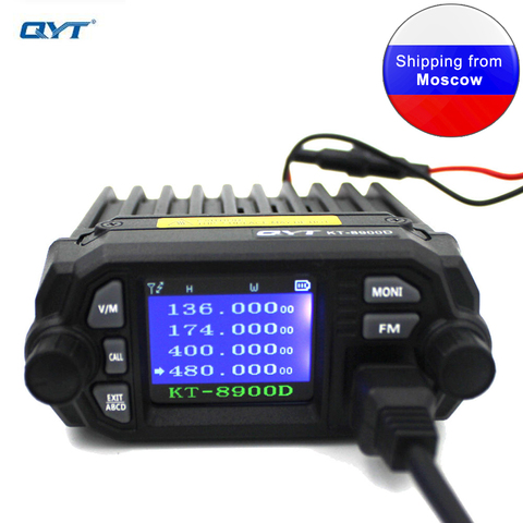 QYT KT-8900D 25W Mini Mobile Radio Dual band 136-174&400-480MHz Quad Display LCD Display  FM Transceiver KT8900D walkie talkie ► Photo 1/6