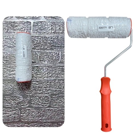 new 8 Inch Paint Roller Brush Draw Rubber DIY Painting handle Tool Stamp Roller Decorative Cylinder Wall Decoration ► Photo 1/6