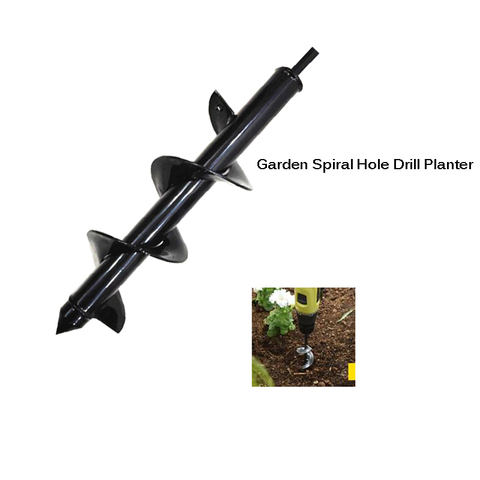 Garden Spiral Hole Drill Planter Roto Flower Planter Bulb HEX Shaft Drill Auger Yard Gardening Bedding Planting Hole Digger Tool ► Photo 1/1