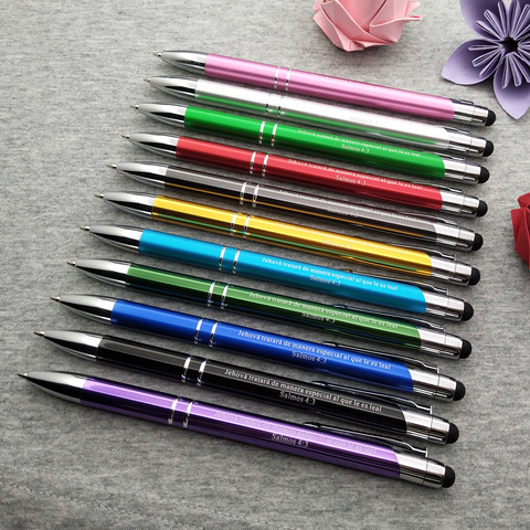 40PCS Free Shipping New design Metal ball Touch Stylus Pen Free logo laser engraving with company logo/phone for wedding gifts ► Photo 1/6