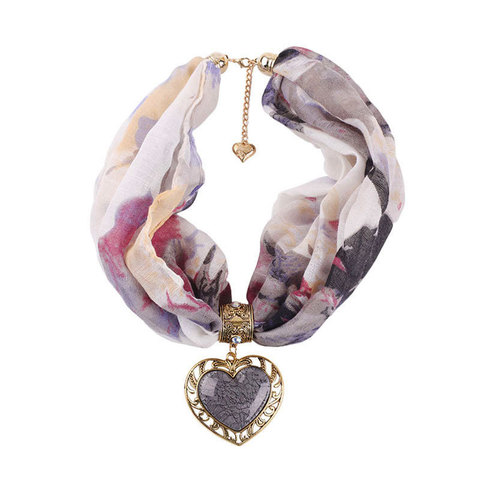 2022 women fashion jewelry choker scarf Ethnic style pendant necklace scarfs female neck scarf foulard femme print  neckerchief ► Photo 1/6