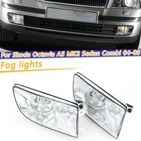 COOYIDOM LED Light Fog Light For VW Skoda Octavia A5 MK2 Sedan Combi 2004 2005 2006 2007 2008 New Front LED Fog Light Fog Lamp ► Photo 1/6