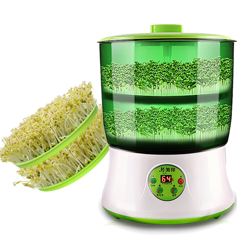 DIY Bean Sprout Maker Thermostat Green Vegetable Seedling Growth Bucket Automatic Bud Electric Sprouts Germinator Machine 110V ► Photo 1/6