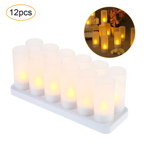 Led Candles Rechargeable Candle Light Tea light Candles Flameless Led Candles Tealight Candles Home Decoration ► Photo 1/6