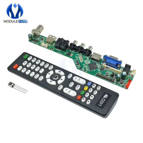 Universal LCD Controller Board Resolution TV Motherboard VGA HDMI AV TV USB HDMI Interface Driver Board Module ► Photo 1/6