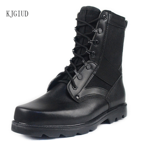 Winter Men's High-top Wool Boots Men's Ultra-light Shock Absorption Outdoor Combat Boots Female Warrior Labor Insurance Shoes ► Photo 1/6