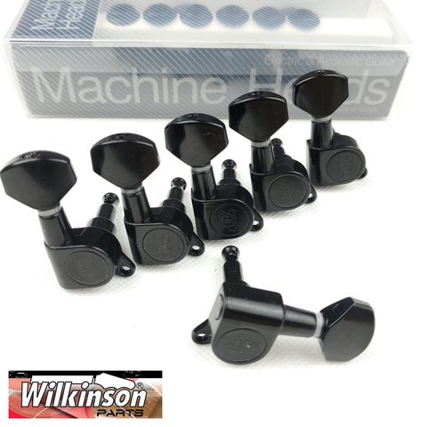 Wilkinson WJN-07 Electric Guitar Machine Heads Tuners for ST or TL Black Tuning Pegs ( With packaging ) ► Photo 1/5