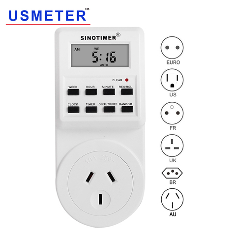 TM516 Digital Timer Plug Weekly Programmable Electrical Wall Plug-in Power Socket Timer Switch Outlet Time Clock 220V 110V  EU ► Photo 1/6