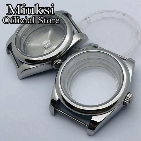 Miuksi 39mm case sapphire glass transparent glass back stainless steel polished watch case fit NH35 NH36 movement ► Photo 1/6