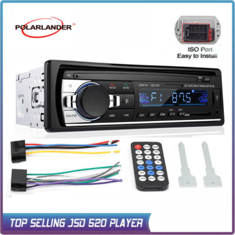 1 Din Car Radio Stereo Player Bluetooth Phone AUX-IN MP3 Electric 12V Car Audio Autoradio Radio Cassette Auto Tapes Magnet 520 ► Photo 1/5