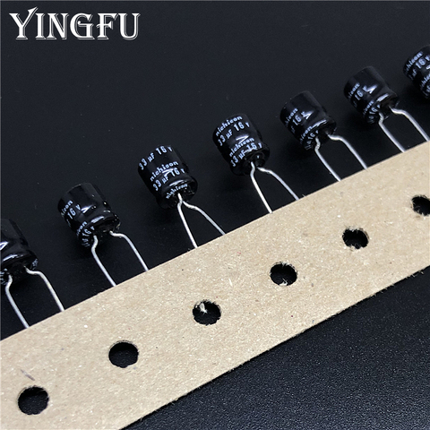 10pcs 33uF 16V NICHICON SP series 6.3x7mm 16V33uF Low Profile Bipolar Electrolytic Capacitor ► Photo 1/3