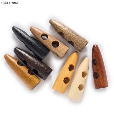 10pcs Horn Imitation Tooth Wood Toggle Buttons Sewing Craft DIY Accessory Compatible with Clothing Coat Overcoat Jacket Blazer ► Photo 1/4