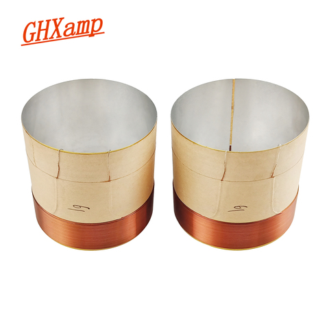 GHXAMP 61mm Bass Speaker Voice Coil 8Ohm Woofer Round Copper Wire Coil White Aluminum For Audio Loudspeaker Accessories Diy 2pc ► Photo 1/6