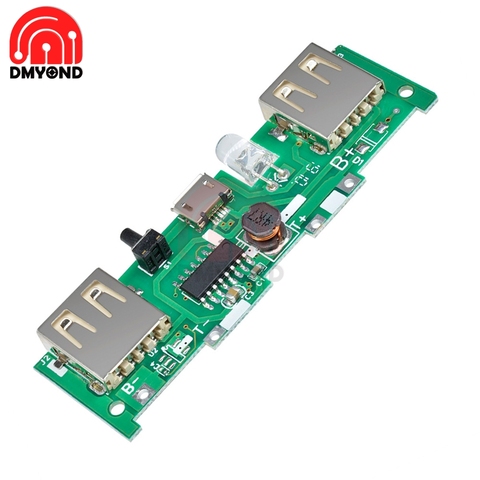 DC 5V 1A 2A Mobile Power Bank Charger Control Board Micro USB Polymer Lithium Battery Charging Board DIY Step Up Boost Module ► Photo 1/6