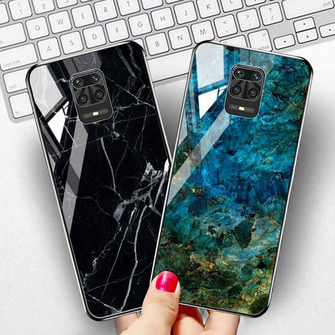 Tempered Glass Case For Xiaomi Redmi 9 Cases Cover Luxury Marble Stone Bumper Xiomi Redmi Note 9 8 Pro 9s 9C 10x 9A 8A 8T Coque ► Photo 1/6