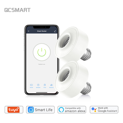 Tuya Smart Life Remote Control Light Socket Lamp Holder E27/E26 Timer Switch works with Echo Alexa and Google Home Voice Control ► Photo 1/6