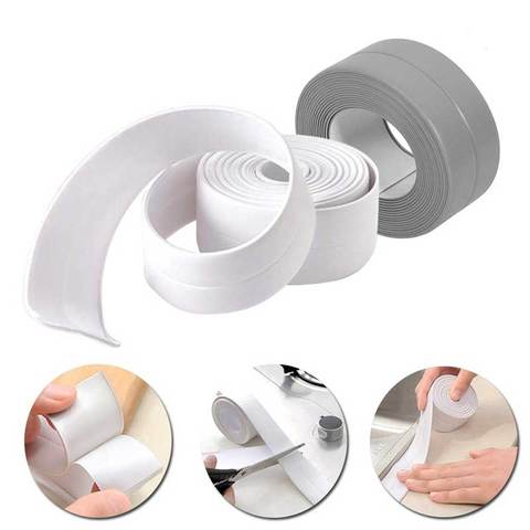 Bathroom Bathtub Kitchen Wall Stickers Self Adhesive Sealing Sealant Tape Mildew Proof Waterproof Toilet Wall Corner Stickers ► Photo 1/6