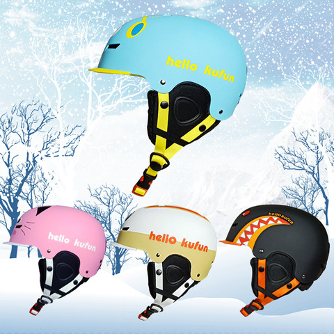 KUFUN Ski Helmet Skiing Skateboard Snowboard Skating Snow Sport Cute Animal Women Men Adult Kids Winter Safety Children ► Photo 1/6