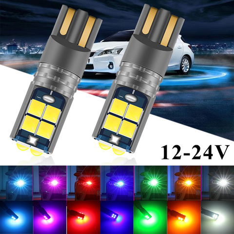 1pcs Car T10 LED Canbus W5W 3030 10SMD 12V-24V 194 168 Auto LED Car Interior Light plate Dome Reading Lamp Clearance Light 10W ► Photo 1/6