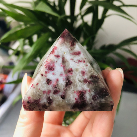 Natural red tourmaline pyramid quartz crystal specimens mineral rock healing remove negative energy home decor ► Photo 1/6