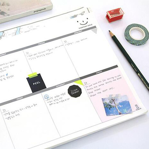 46 Sheets Big A4 Weekly Planner for Office Work Daily Monthly Study Planner A4 Size Appointment Book ► Photo 1/6