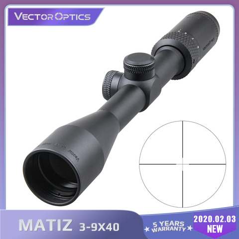 Vector Optics Matiz 3-9x40 Hunting Riflescope 1 Inch 25.4mm Rifle Scope Fits .223 5.56mm .308 & Rimfire .22LR .177HMR & Airgun ► Photo 1/6