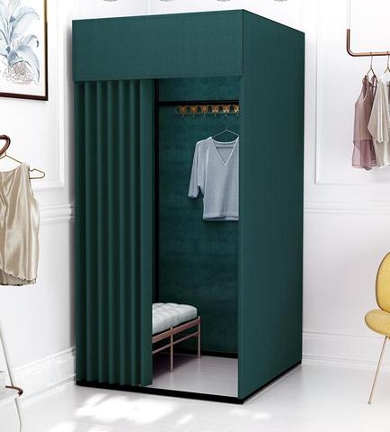 Mobile fitting room changing room clothing store portable floor cloth curtain simple fitting room changing room can be customize ► Photo 1/6