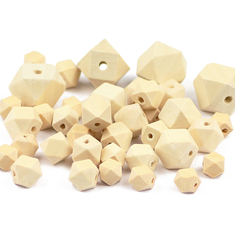 YHBZRET Wood Beads Natural Color Spacer 10~20MM Octagonal Loose Bead Jewelry for Making Wooden Necklace Bracelet DIY accessories ► Photo 1/4
