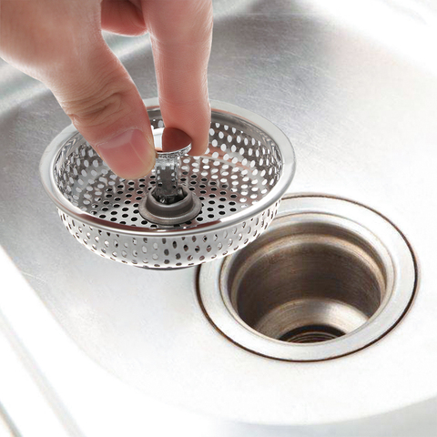 1/2PCS Stainless Steel Mesh Bathroom Basin Sink Drain Stopper Filter Basket Kitchen Waste Sink Strainer Disposer Plug Clean Tool ► Photo 1/6