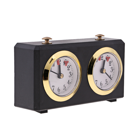 Retro Analog Chess Clock Timer - Wind-Up Mechanical Chess Clock, No Battery Needed (Black) ► Photo 1/6