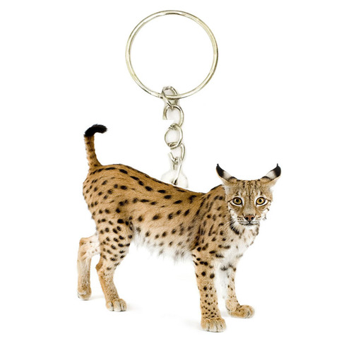 Lynx Acrylic Cat Keyring Fashion Animal Keychains Men Key Chain Key Ring Boyfriend Gift Gifts for Women Keyring ► Photo 1/2