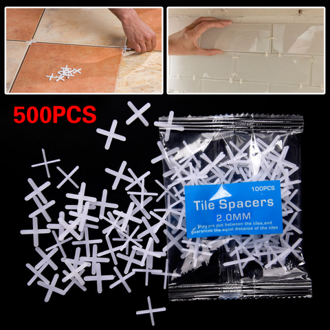 500pcs 1/1.5/2/2.5/3/5mm Decoration Tool Ceramic Tiler Spacer Cross Plastic Tile Plumber Reuseable Leveling System Construction ► Photo 1/6