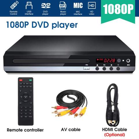 DVD Player for TV with HDMI-compatible AV-output, Home SVCD