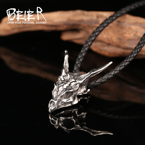 Stainless Steel Ferocious Animal Pendant Chain Necklace men Jewelry BP8-503 ► Photo 1/6
