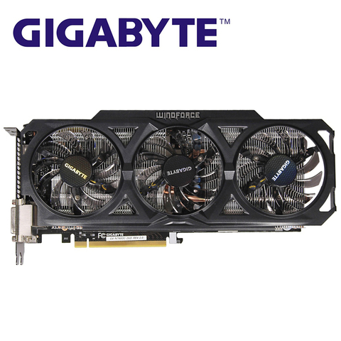 GIGABYTE GV-N760OC-2GD Graphics Cards 256Bit GDDR5 GTX 760 N760 Rev.2.0 Video Card for nVIDIA Geforce GTX760 Hdmi Dvi Cards Used ► Photo 1/6