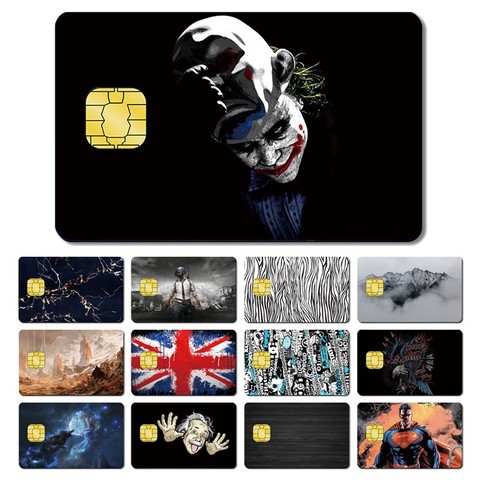  Flag Wood Print Mountain Super Man Fashion PVC Credit Card No Fade Skin Sticker Film Case ► Photo 1/6