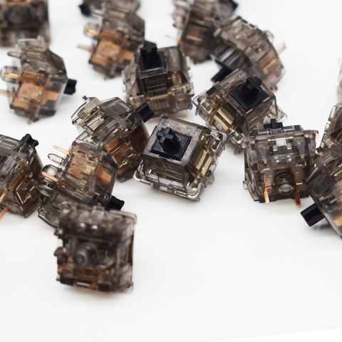 GATERON INK Custom Semi-transparent Switch Black Plated Spring Linear 60g Mechanical Keyboard Switches ► Photo 1/6