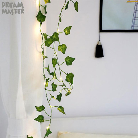 10M 100LED Leaf Garland Holiday Lamp AA Battery Copper LED Fairy String Lights For Christmas Wedding Party Art Decor light ► Photo 1/5