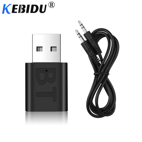 Kebidu Wireless USB Bluetooth Audio Receiver Adapter Home Car Stereo Music AUX Adapter Bluetooth5.0 for Car PC Phone Tablet MP3/ ► Photo 1/6