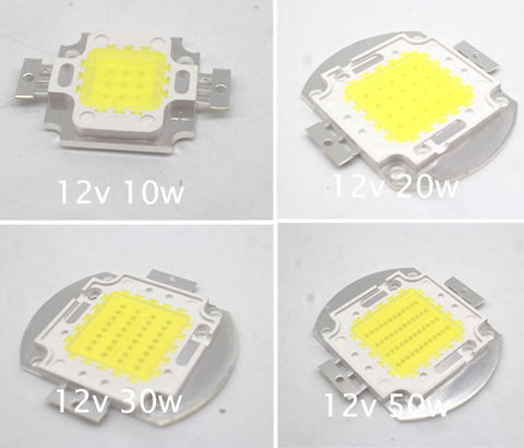 12V - 15V  10W 20W 30W 50W High Power Integrated COB LED Lamp Diode SMD White Light DIY Floodlight Spot Bulb ► Photo 1/6