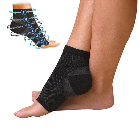 2pairs Foot Compression Sleeve Anti Plantar Support Ankle Socks Protector Basketball Soccer Ankle Support Relief Sock 2022 Hot ► Photo 1/6