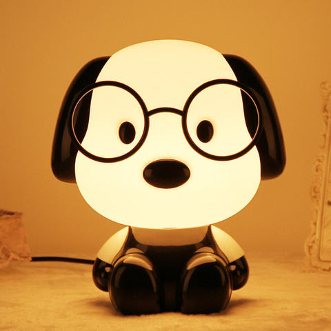 Dr. Dog Night Light Cartoon Animal Night Lamp Children Room Light Gift Beside Lamp Study Living Room Desk Lamp Art Deco Led Lamp ► Photo 1/6