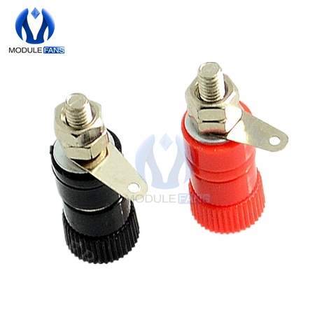 10PCS 5Pairs Bread Red JS-910B 4mm Banana Plug Jack Socket Female Binding Post For Speaker Audio Terminals Splice ► Photo 1/6