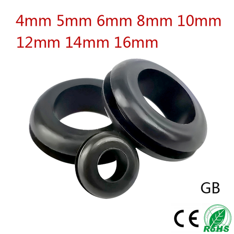 10pcs Rubber Grommet 10/12mm Blanking Hole Wiring Cable Gasket Rubber Seal Assortment Set For Protects Wire Cable Hardware Tools ► Photo 1/6