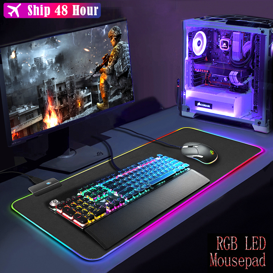 Korst Zoeken beest Price history & Review on RGB Mouse Pad Grande 900x400 Extra Large Gaming  Mousepad XXL Gamer Keyboard Maus Pad Computer Desk Mat game accessories |  AliExpress Seller - WaterLowrie Official Store | Alitools.io