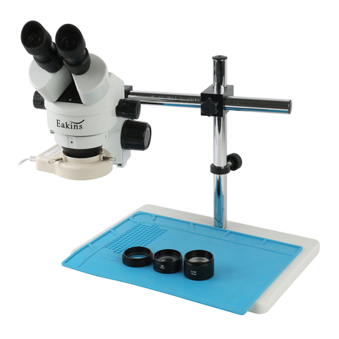 Binocular Stereo Microscope 3.5X-90X Continuous Zoom With Big Size Metal Stand+56 LED Lights+Multi-axis Adjustable Metal Arm ► Photo 1/5
