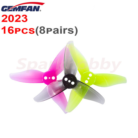 16PCS 8Pairs GEMFAN 2023 3-Blade propeller 2 inch 3 holes 1.5mm center hole diameter CW CCW Props for  RC Toothpick FPV Drone ► Photo 1/6
